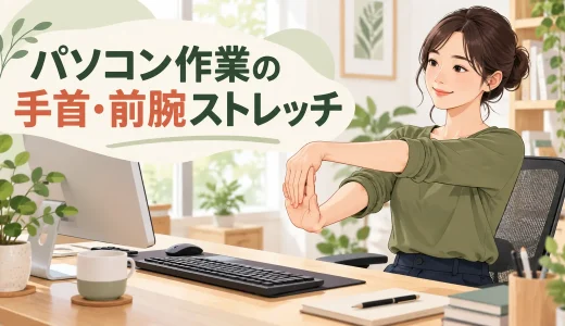 パソコン作業の手首・前腕ストレッチ｜入力疲れをためない方法