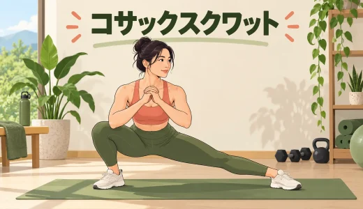 コサックスクワットのやり方｜足幅・深さと左右差を整える練習