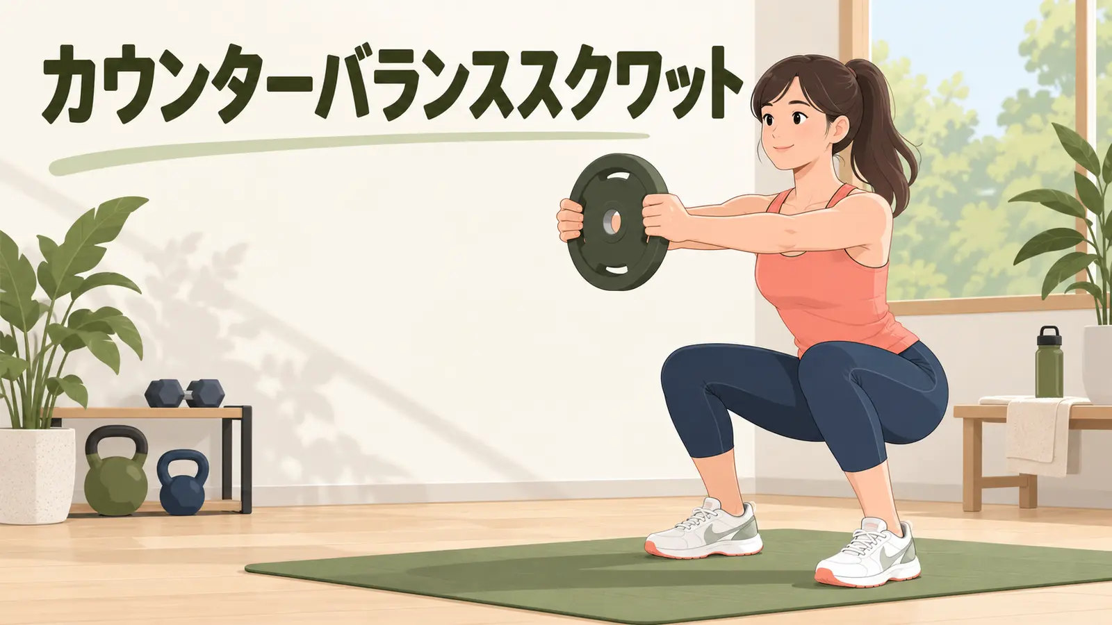 カウンターバランススクワットのやり方