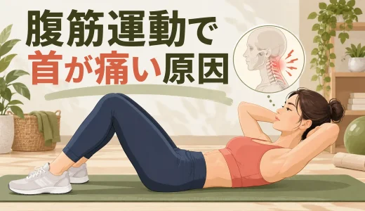 腹筋運動で首が痛い原因｜クランチで首に力を入れない方法