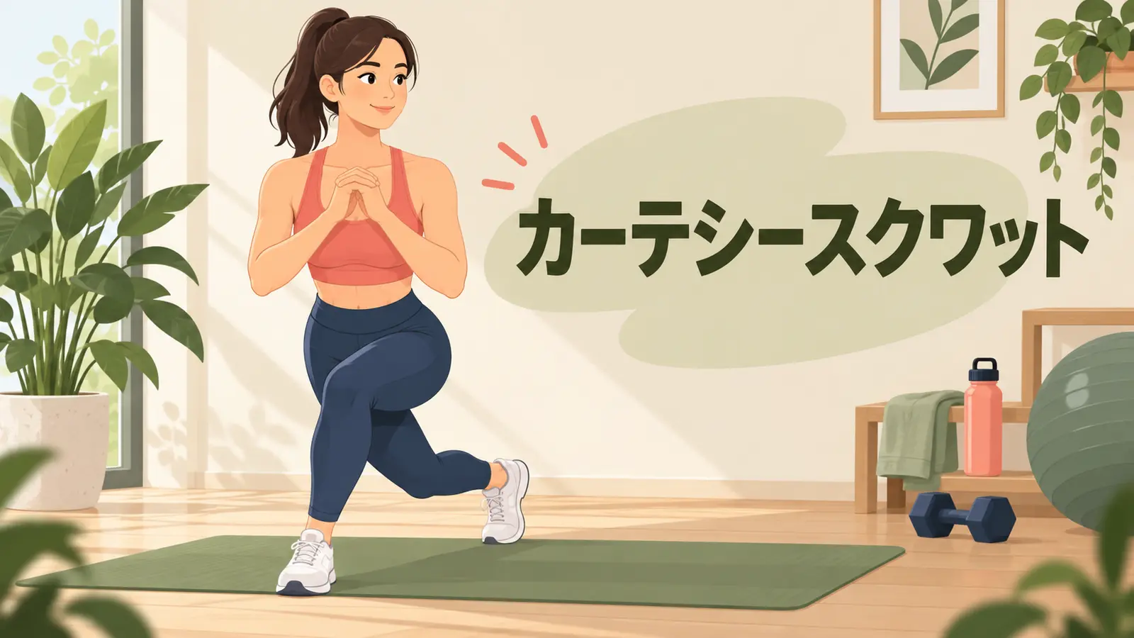 カーテシースクワットのやり方:交差する足位置と膝を守るコツ