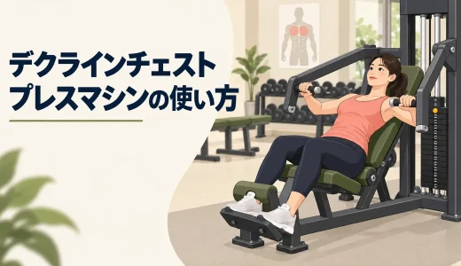 デクラインチェストプレスマシンの使い方｜シート・重量と胸下部に効かせる方法