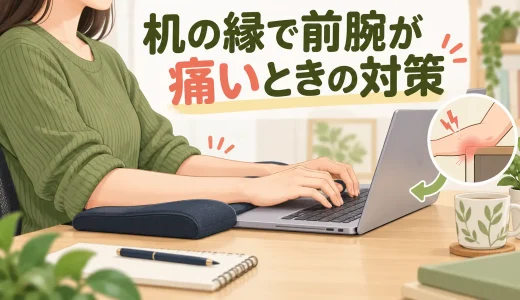 机の縁で前腕が痛いときの対策｜圧迫を減らす腕の置き方と机の高さ