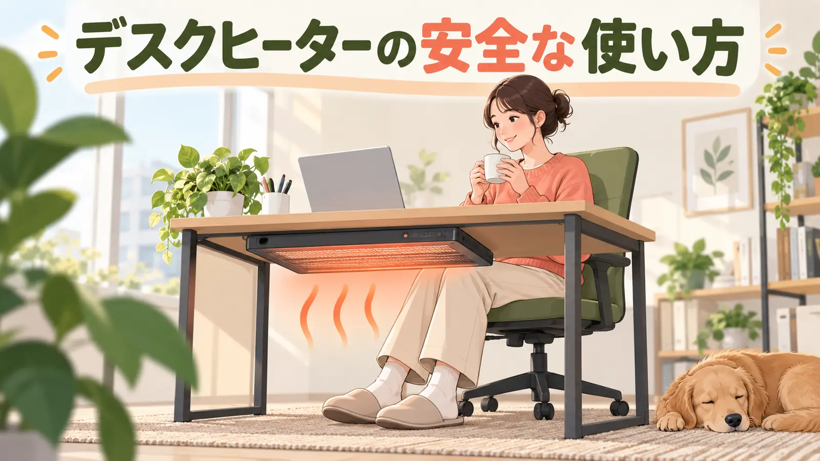 デスクヒーターを無理なく使う配置