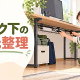 デスク下の足元が狭いときの姿勢対策｜配線・荷物を整理して脚を動かす方法