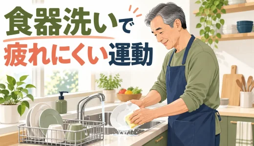 食器洗いで疲れにくい運動｜立ちっぱなしの腰・肩を守るコツ