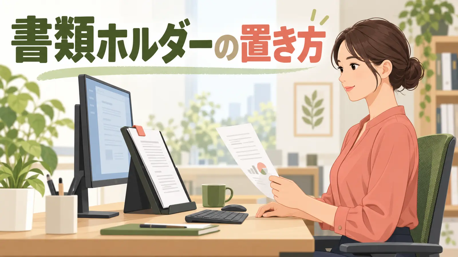 書類ホルダーの正しい配置を示すアイキャッチ