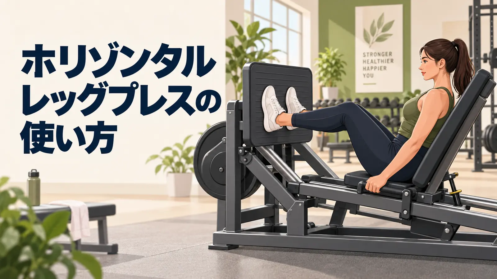 ドンキーカーフレイズマシンの設定とフォームを示すイラスト