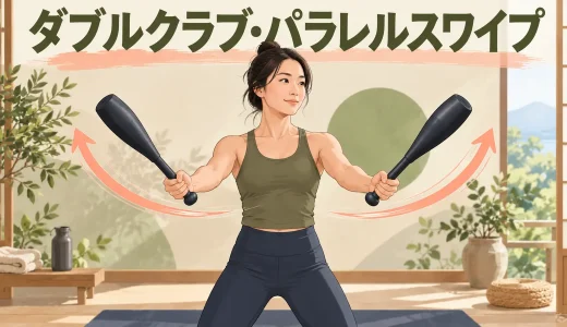 ダブルクラブ・パラレルスワイプのやり方｜2本の軌道をそろえる