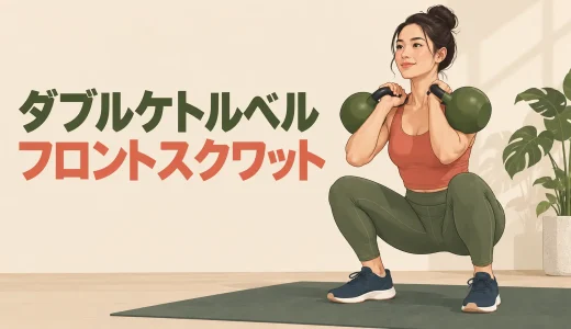 ダブルケトルベルフロントスクワットのやり方｜ラック姿勢と呼吸