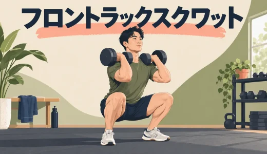 ダンベルフロントラックスクワットのやり方｜肩の位置と安全な持ち方