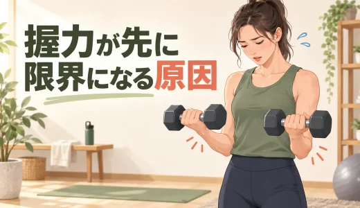 ダンベルで握力が先に限界になる原因｜背中や脚を鍛えるための対策