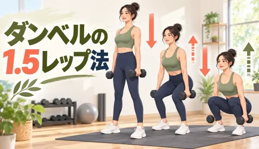 ダンベルの1.5レップ法とは？動作範囲・回数の数え方と注意点