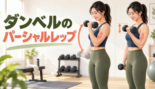 ダンベルのパーシャルレップとは？部分反復の使い方と注意点