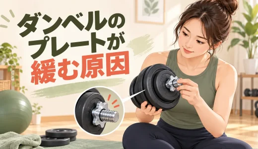 ダンベルのプレートが緩む原因｜カラーの締め方と使用前点検