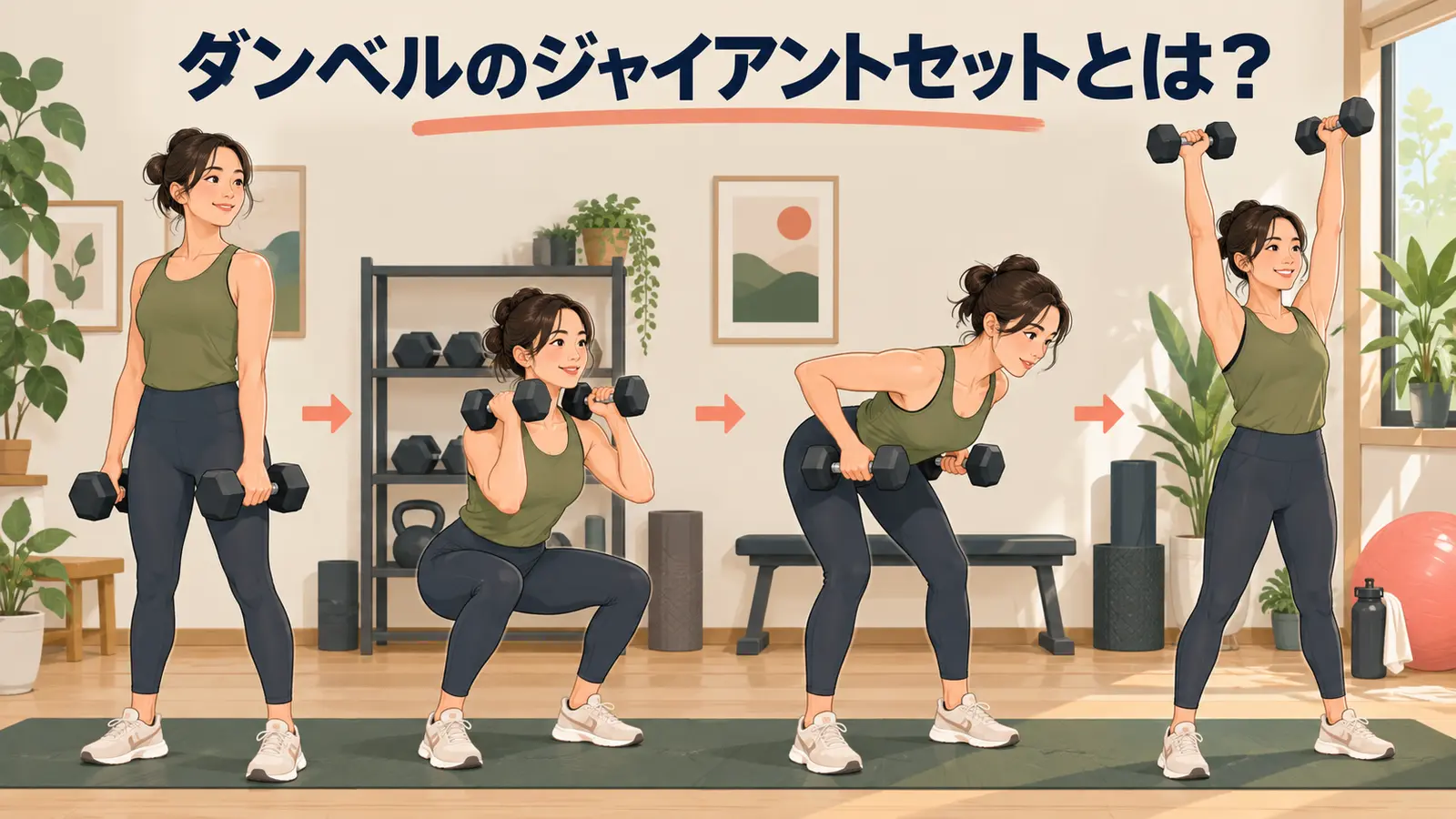 ダンベルの予備疲労法を解説するアイキャッチ