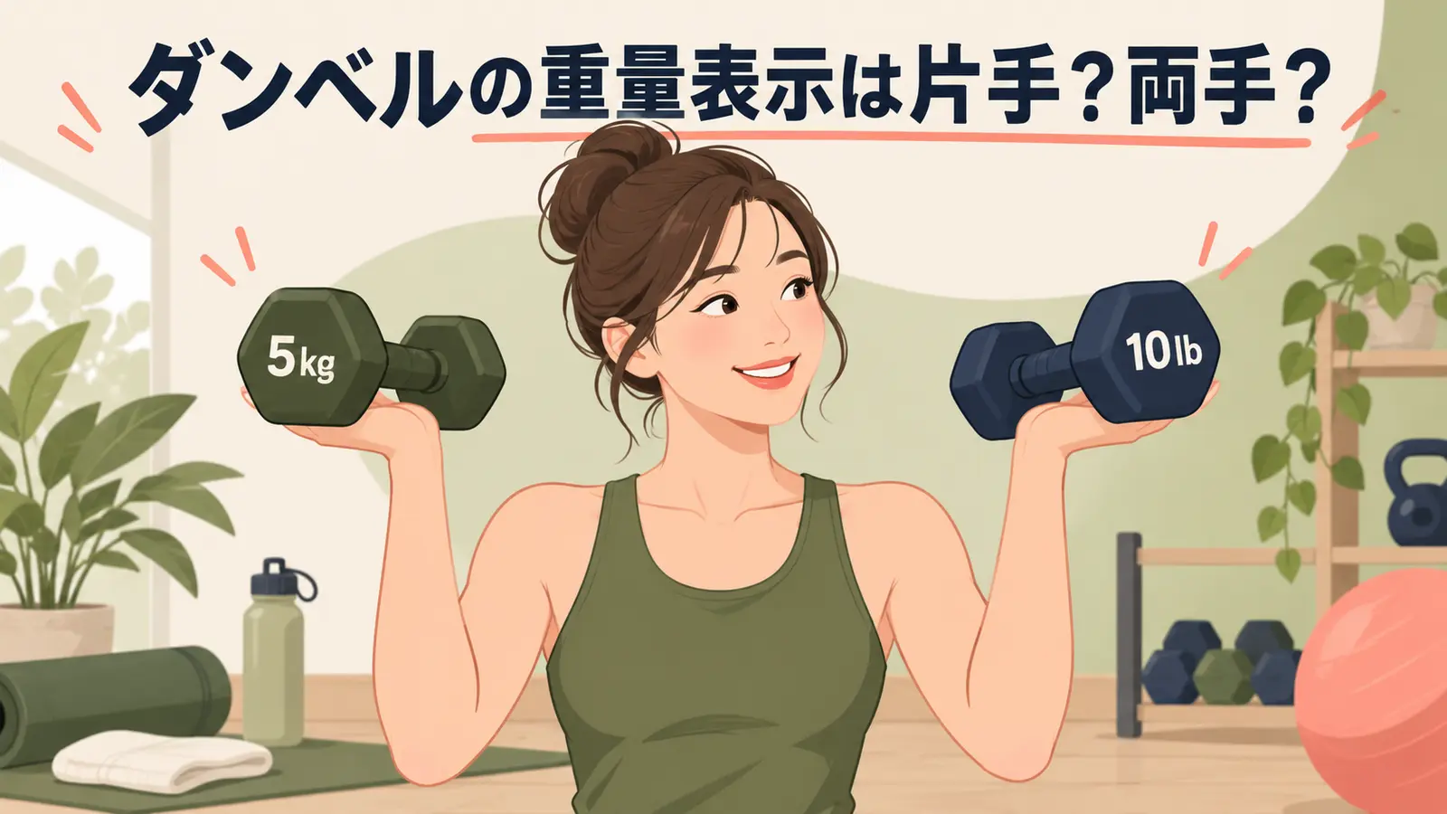 ダンベルの予備疲労法の安全な使い方を示す解説イラスト