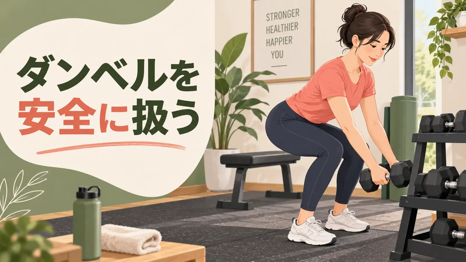 ダンベルを安全に持ち上げるアイキャッチ