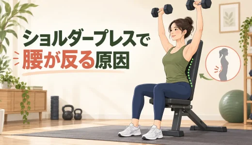 ダンベルショルダープレスで腰が反る原因｜姿勢と重量の直し方