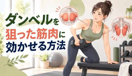 ダンベルを狙った筋肉に効かせる方法｜意識・重量・フォームの確認