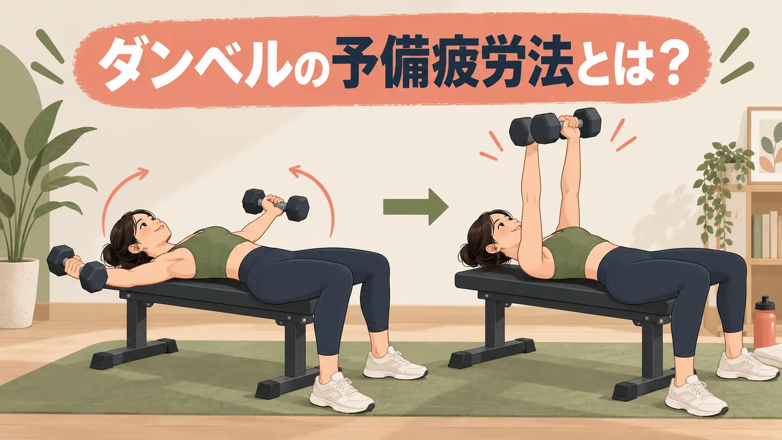 太いダンベルグリップの安全な使い方を示す解説イラスト