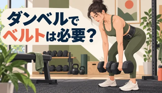 ダンベルでトレーニングベルトは必要？使う種目・締め方・注意点