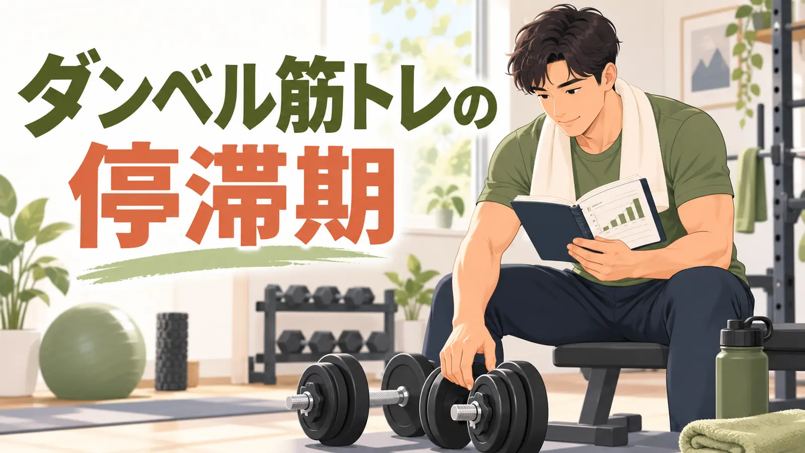 ダンベル筋トレの停滞期を見直す様子