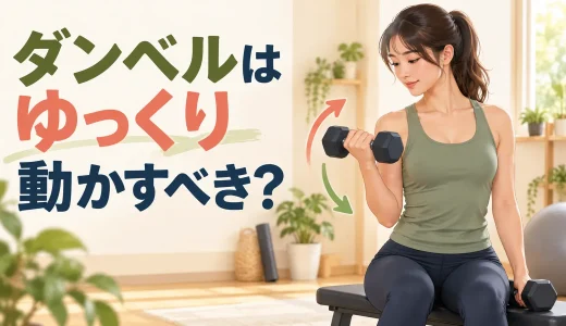 ダンベルはゆっくり動かすべき？筋トレのテンポと反動の使い分け