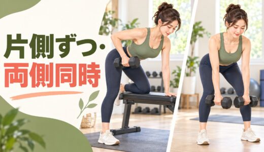 ダンベルは片側ずつ・両側同時のどちらがよい？違いと使い分け