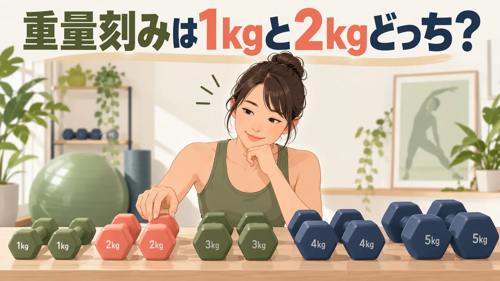 ダンベルの重量刻みの選び方を解説するアイキャッチ
