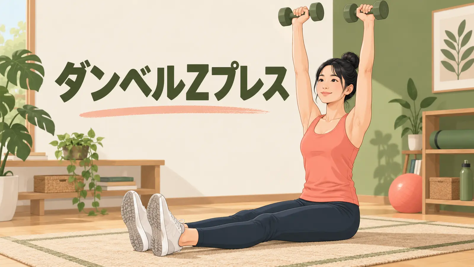 ダンベルZプレスの正しいフォームを解説するアイキャッチ