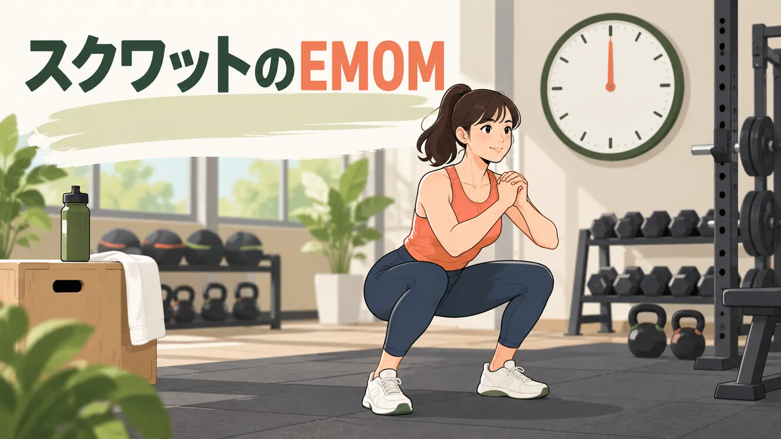 スクワットのEMOMとは?時間設定・重量・回数の組み方