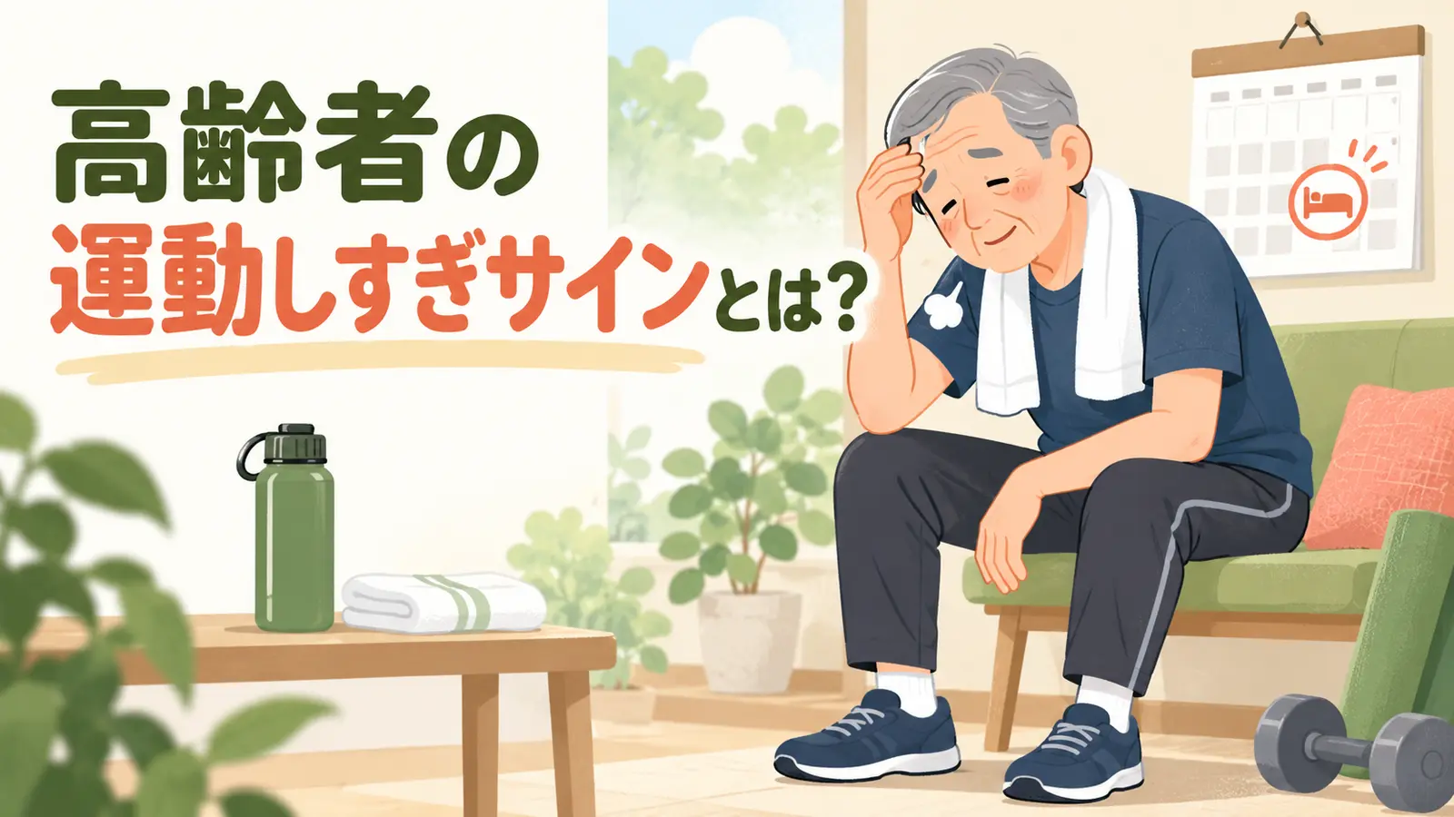 高齢者の運動しすぎの要点を紹介するアイキャッチ画像