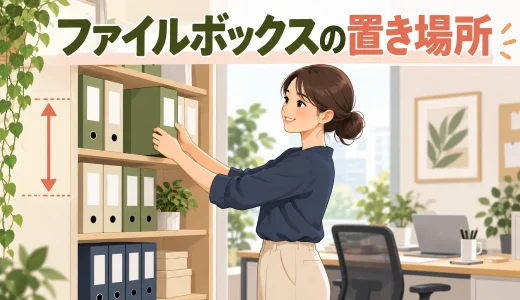 ファイルボックスの置き場所｜書類を取るたび肩や腰をひねらない収納