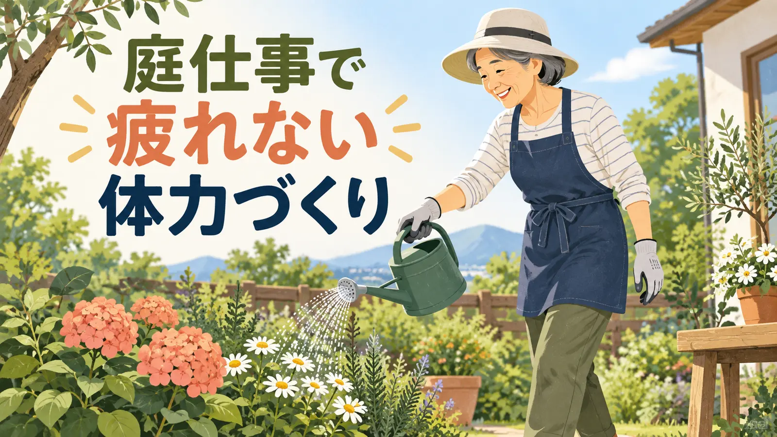庭仕事の体力づくりを解説するアイキャッチ画像