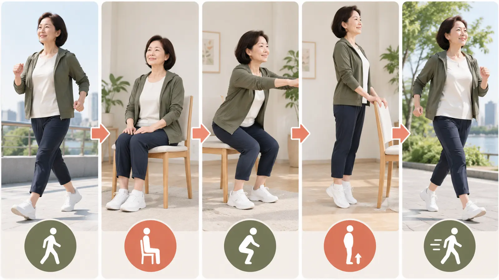 歩くとすぐ疲れる人の体力づくりの具体的な運動手順