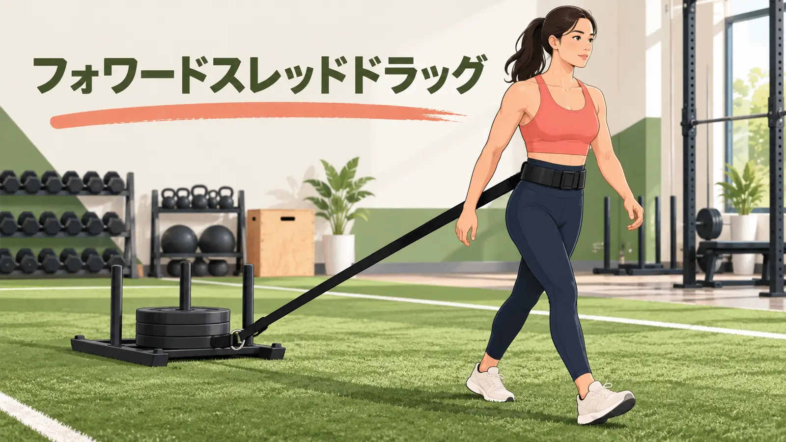 フォワードスレッドドラッグのやり方|ベルト装着と前進フォーム