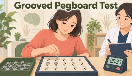 Grooved Pegboard Testのやり方｜溝付きペグの向きと時間の測定