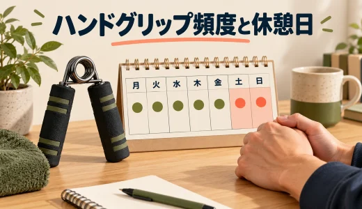 ハンドグリップの頻度と休憩日｜手指の負担を見ながら調整