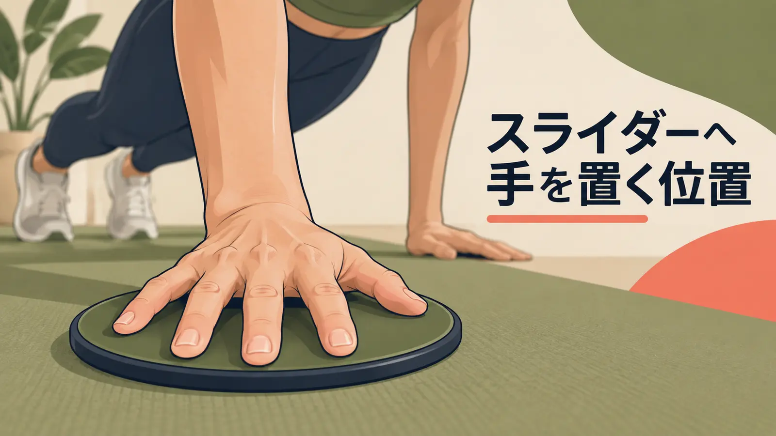 スライダーへ手を置く位置を解説するアイキャッチ画像
