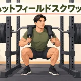 ハットフィールドスクワットの手の位置とフォームのアイキャッチ