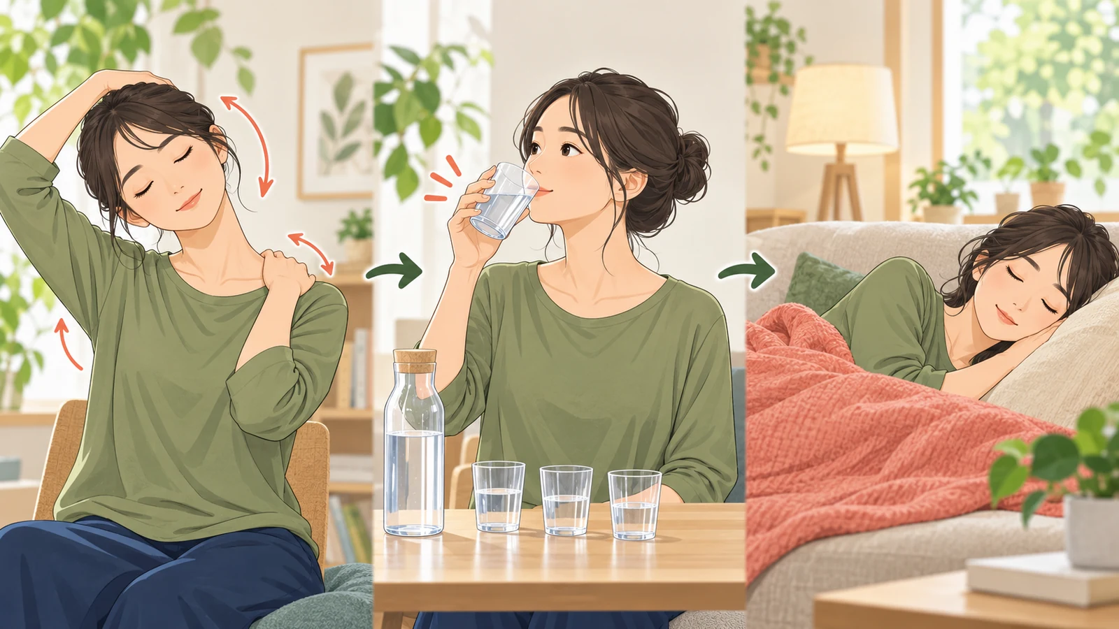 ヨガの後に頭痛がするときの安全な調整方法