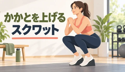 ヒールエレベーテッドスクワットのやり方｜かかとを上げる効果