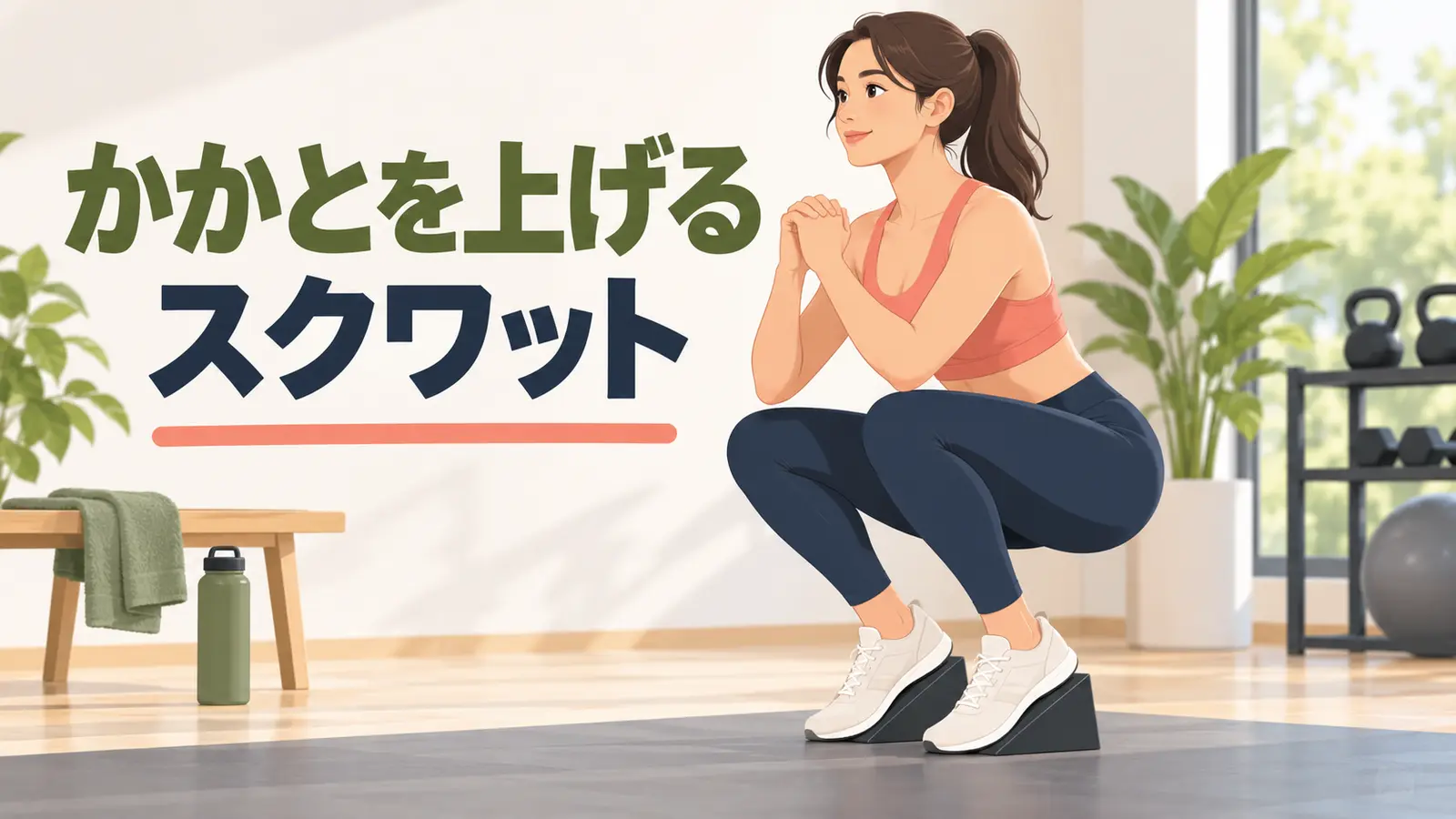 かかとを上げるスクワットのアイキャッチ