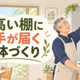 高い棚に手が届きにくい人の筋トレ｜肩・背中・脚を使う安全な動作練習