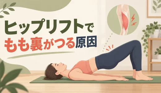 ヒップリフトでもも裏がつる原因｜足の位置とお尻への負荷調整