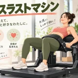 hip thrust machineのフォームを示すイラスト