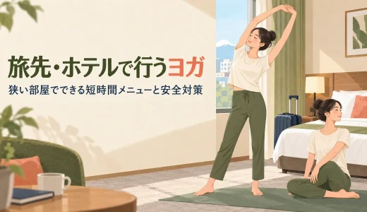 旅先・ホテルで行うヨガ｜狭い部屋でできる短時間メニューと安全対策
