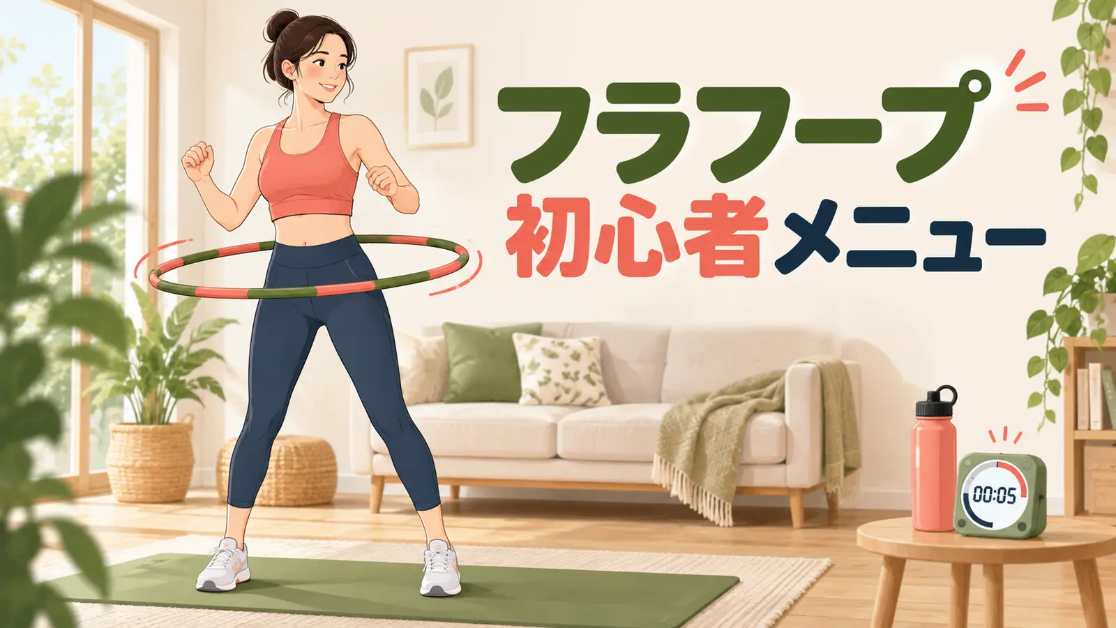 短時間のフラフープ初心者メニュー