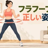 足幅と骨盤を整えたフラフープ姿勢